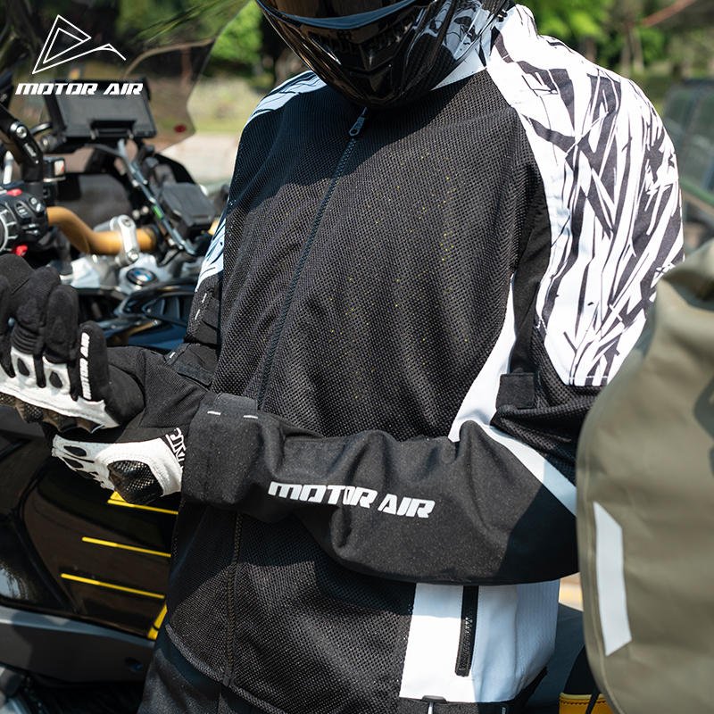 Motorcycle Gear White - Black&White Motorcycle Jacket Newest Men's Riding