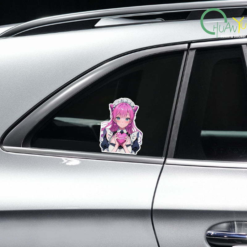 JDM Cute Girl Anime Car Sticke - Motorcycle Gear Hub 评论和价格