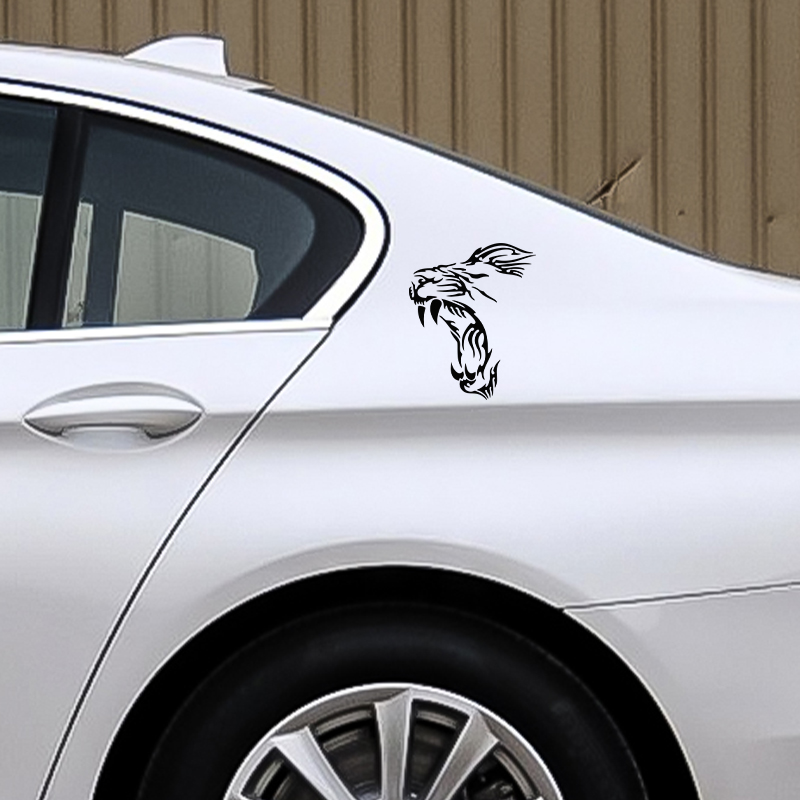 YAWN LION Funny Vinyl Decals M - Motorcycle Gear White 评论和价格