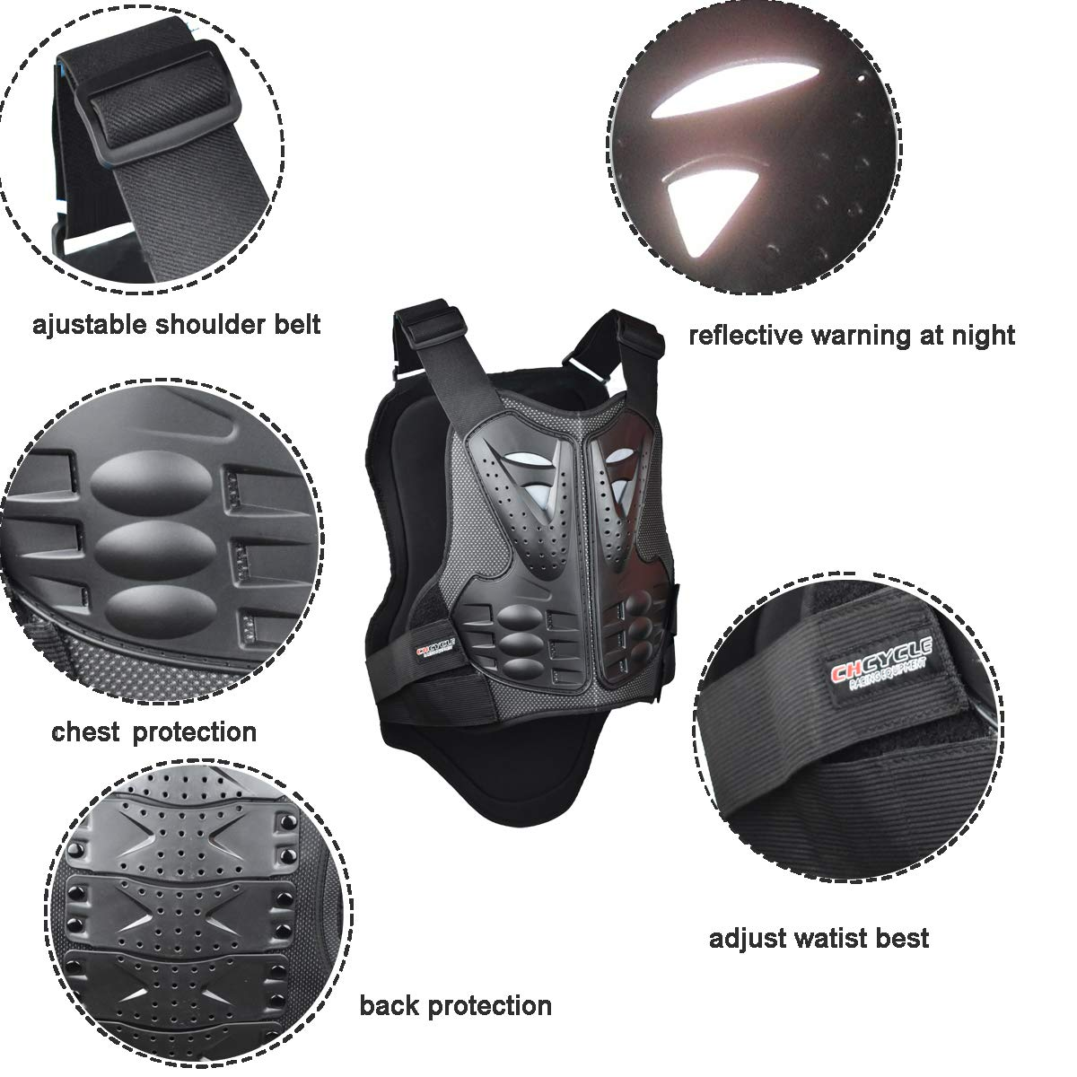 Motorcycle Vest Armor Protecti - Chest Protector Armor 评论和价格