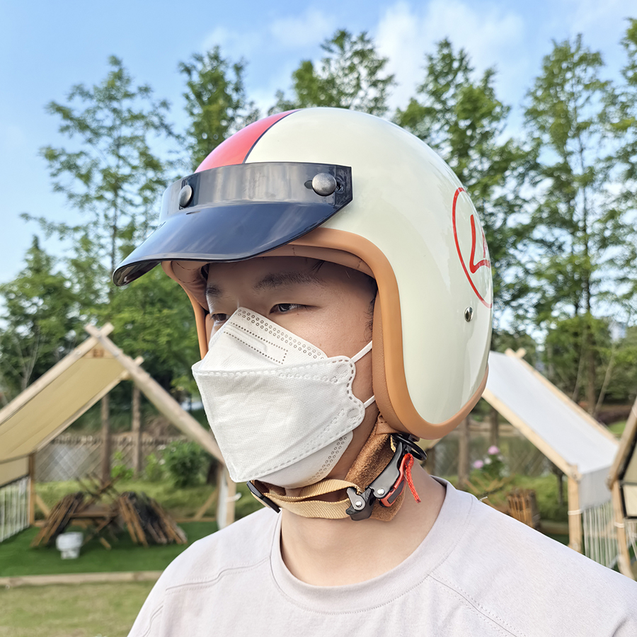 Retro 3/4 Half Helmet for Moto - Motorcycle Gear White 评论和价格