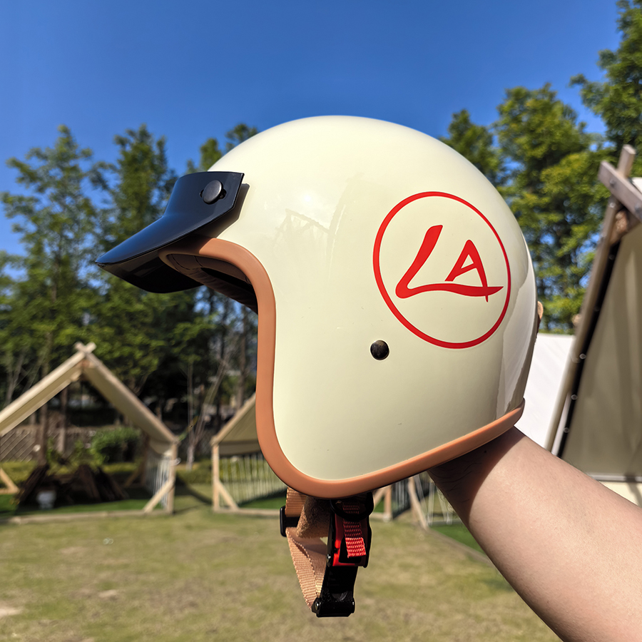 Retro 3/4 Half Helmet for Moto - Motorcycle Gear White 评论和价格