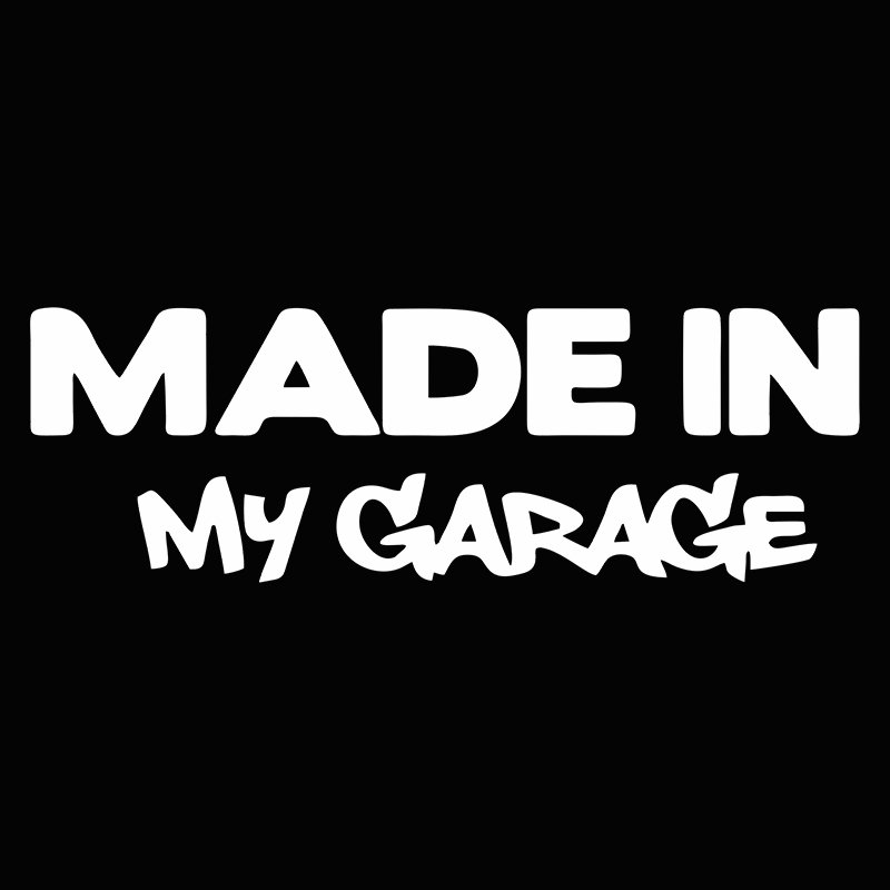 1pc MADE IN MY GARAGE Funny Ca - Motorcycle Gear White 评论和价格