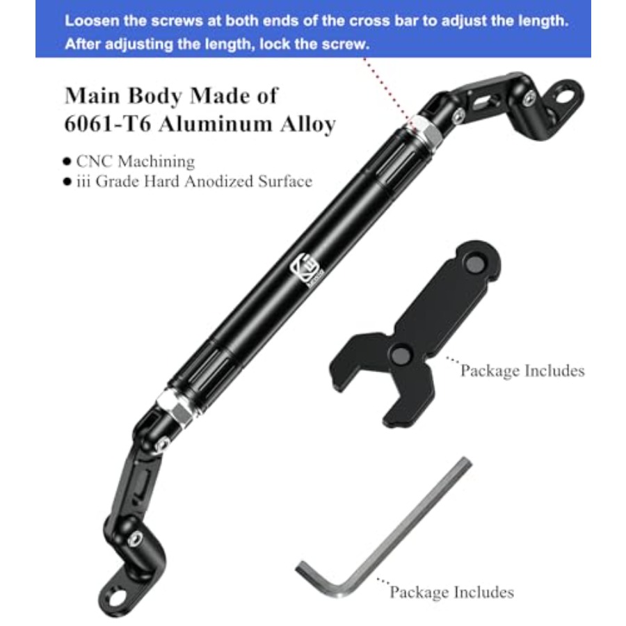 Motorcycle Cross Bar Fit M10 a - Mirror Extender Bar 评论和价格