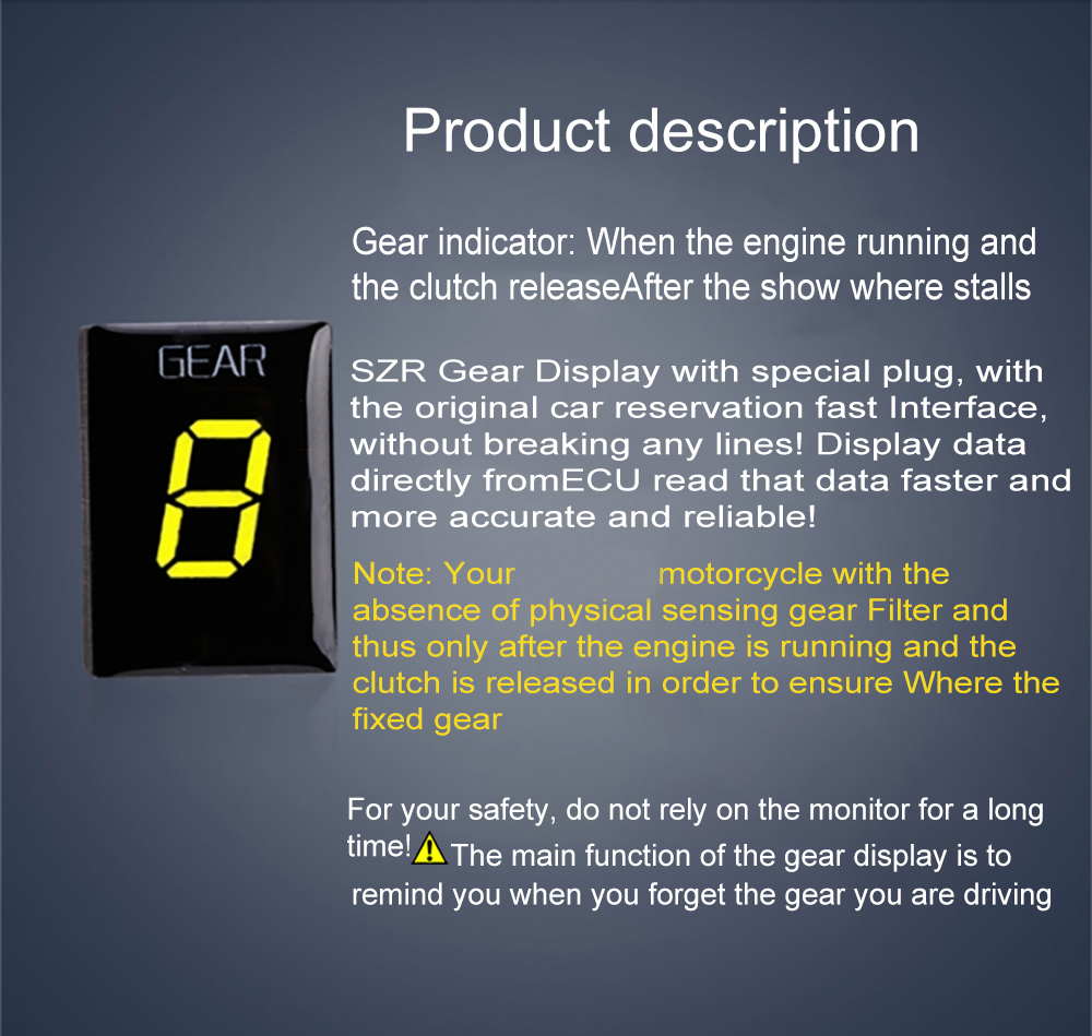 For Kawasaki ER6N ER-6F Z1000S - Motorcycle Gear Display 评论和价格