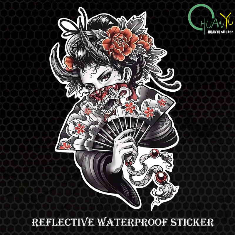 jdm Halloween geisha skull ani - Motorcycle Gear Pattern 评论和价格