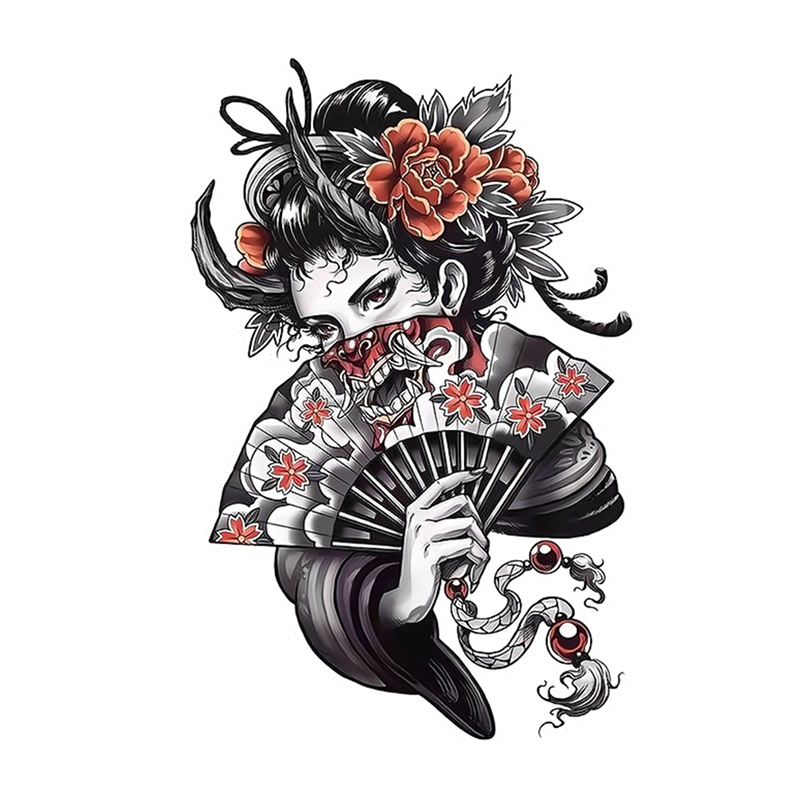 jdm Halloween geisha skull ani - Motorcycle Gear Pattern 评论和价格