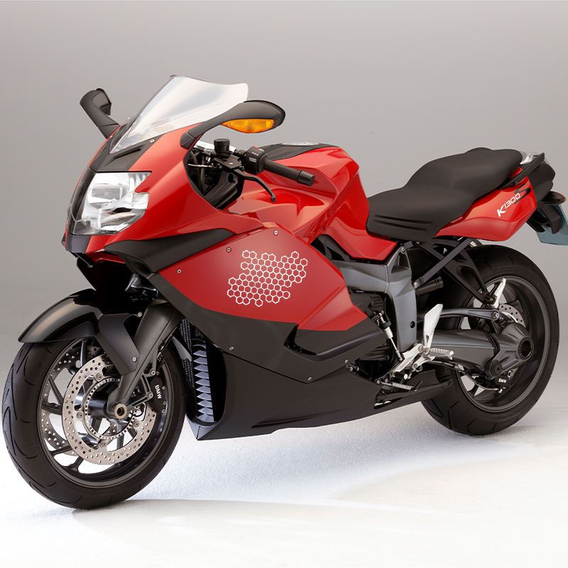 Motorcycle Sticker Honeycomb H - Motorcycle Gear Hub 评论和价格