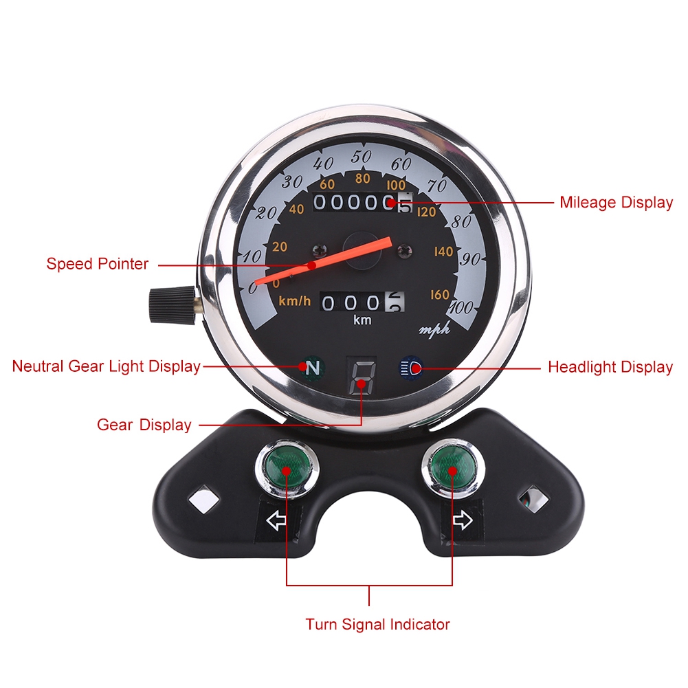 Universal Motorcycle Dual Odom - Motorcycle Gear Display 评论和价格