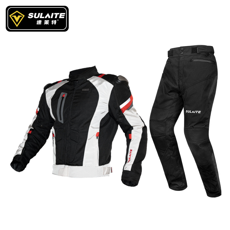 SULAITE Motorcycle Jacket Pant - Motorcycle Gear White 评论和价格
