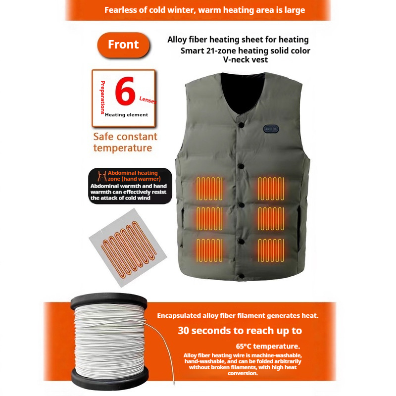 Winter New Style 21 Zone V-Nec - Motorcycle Gear Vest 评论和价格