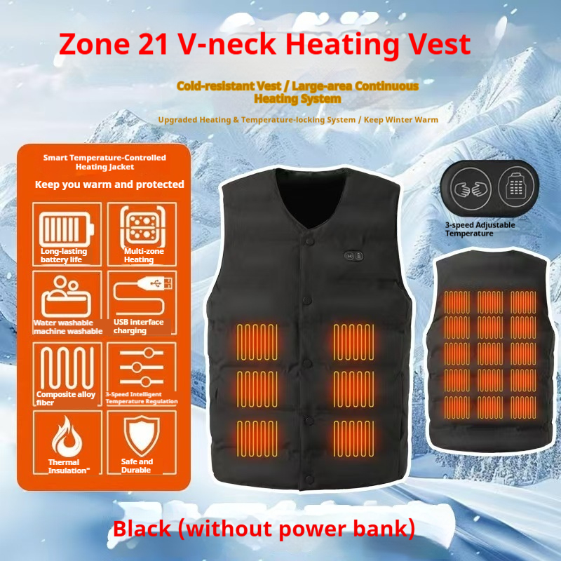 Winter New Style 21 Zone V-Nec - Motorcycle Gear Vest 评论和价格